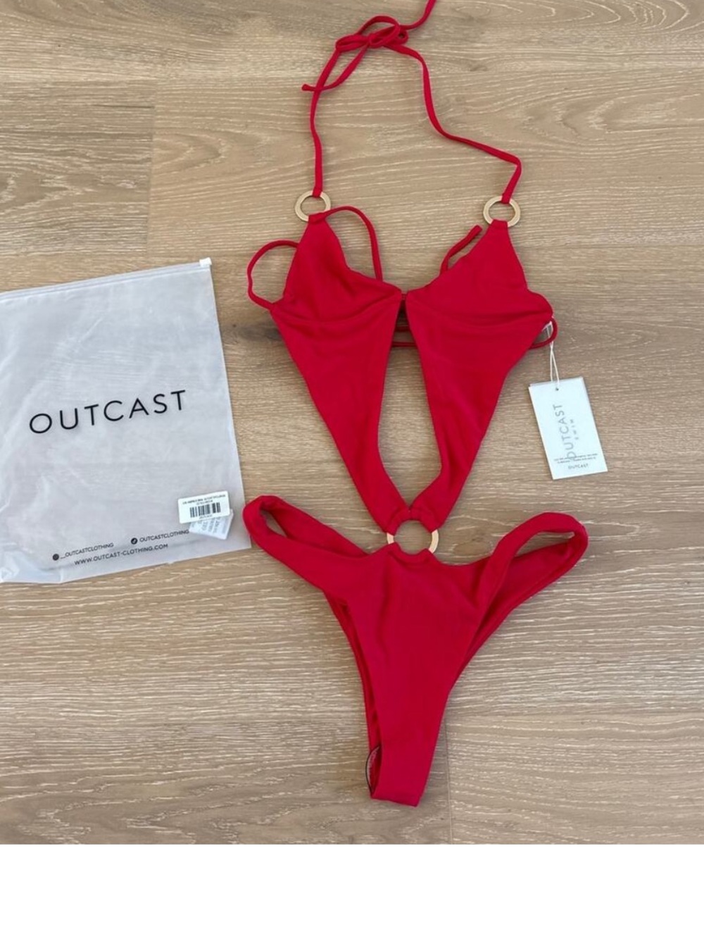 Outcast One Piece Swimsuit Isla Size M Red
